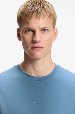Relaxed-Fit T-Shirt aus Stretch-Baumwolle mit Logo-Detail