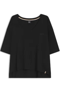 Relaxed-Fit T-Shirt aus Stretch-Jersey mit V-Ausschnitt