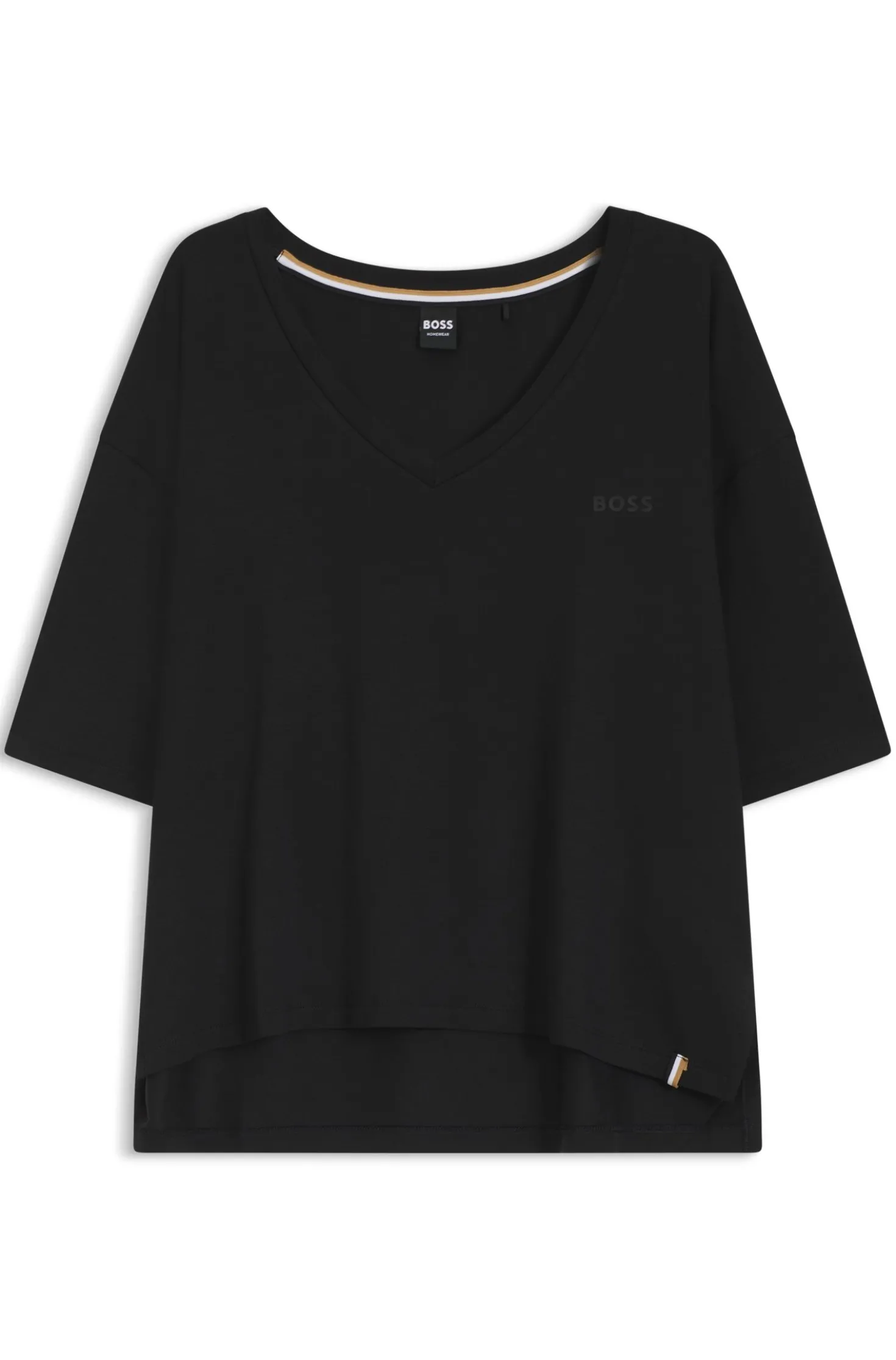 Relaxed-Fit T-Shirt aus Stretch-Jersey mit V-Ausschnitt