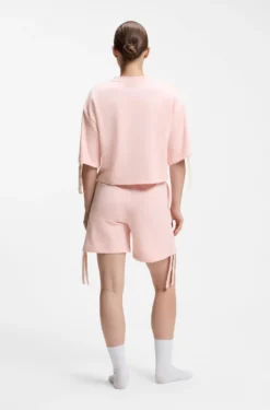 Relaxed-Fit T-Shirt mit gerafften Ärmeln