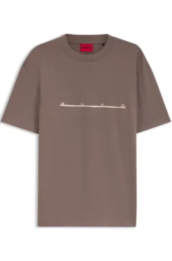 Relaxed-Fit T-Shirt mit Zickzack-Nahtdetail