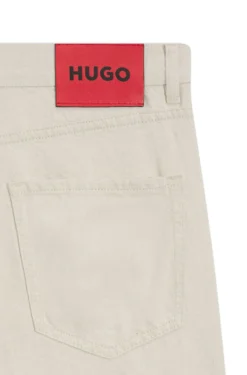 Relaxed Tapered-Fit Jeans aus Denim in Ecru