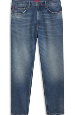 Relaxed Tapered-Fit Jeans aus ägyptischem Baumwoll-Denim in Blau
