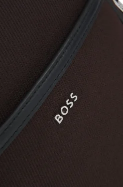 Reporter-Tasche aus Canvas mit Logo-Schriftzug