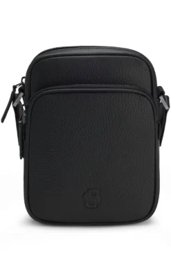 Reporter-Tasche aus italienischem Leder mit Double-B-Monogramm
