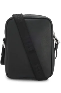 Reporter-Tasche aus recyceltem Leder mit verstellbarem Logo-Riemen