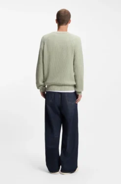 Rippstrick-Pullover aus Baumwolle