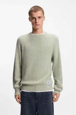 Rippstrick-Pullover aus Baumwolle