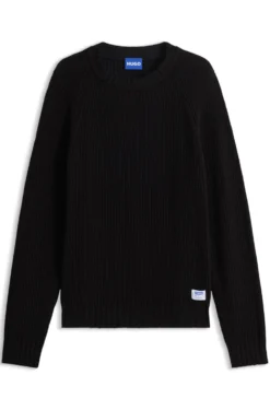 Rippstrick-Pullover aus Baumwolle