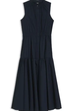 Ärmelloses Kleid aus Baumwoll-Popeline