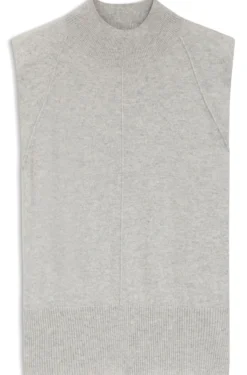 Ärmelloses Stricktop aus Kaschmir mit Schulter-Patches