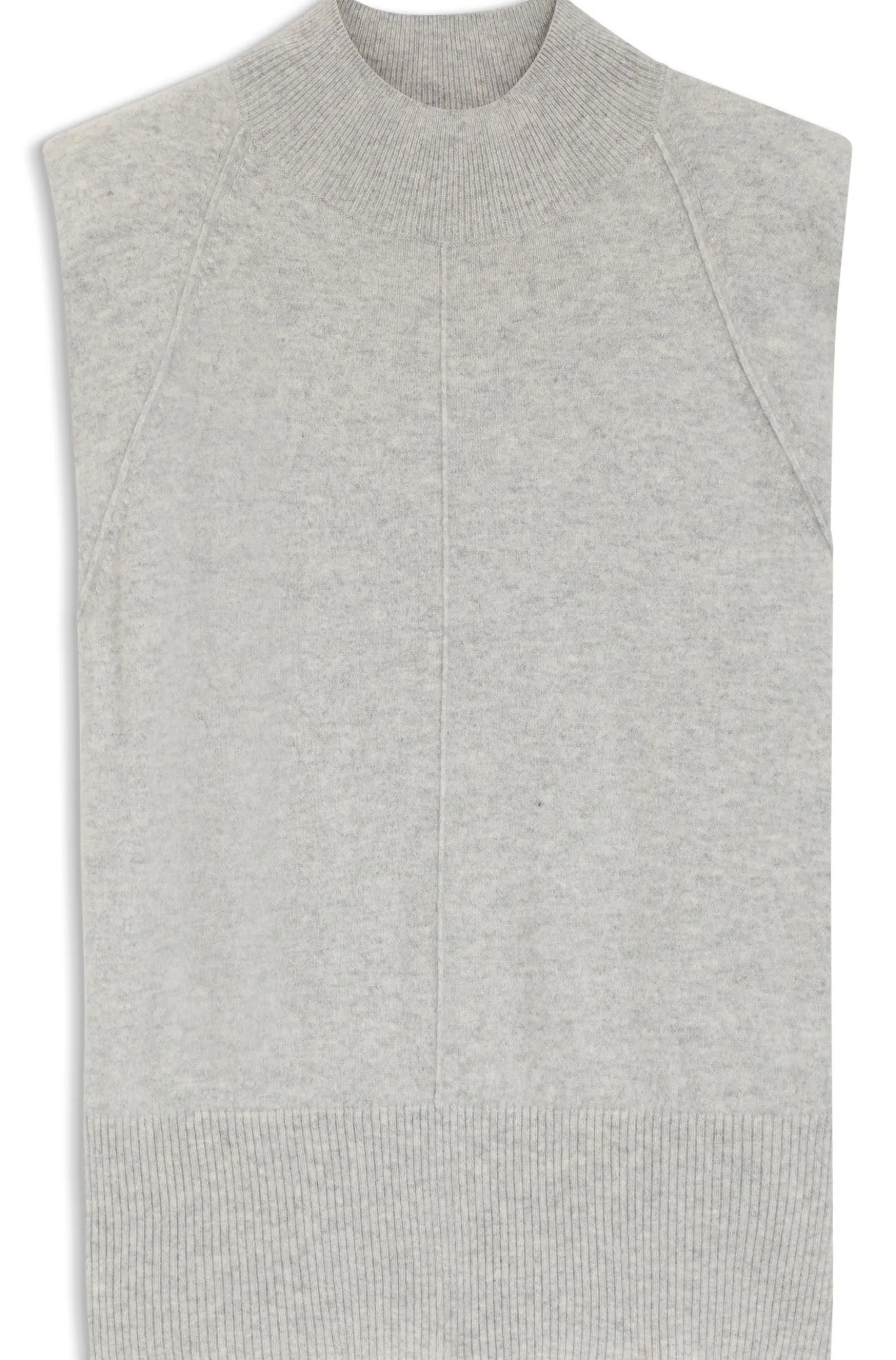 Ärmelloses Stricktop aus Kaschmir mit Schulter-Patches