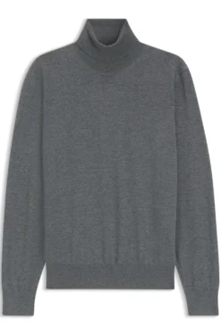 Rollkragenpullover aus extrafeiner Merinowolle