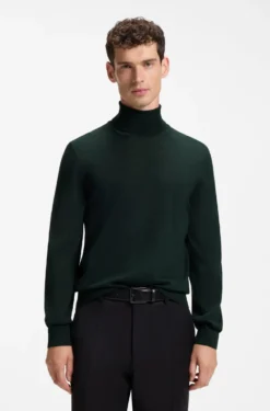 Rollkragenpullover aus extrafeiner Merinowolle