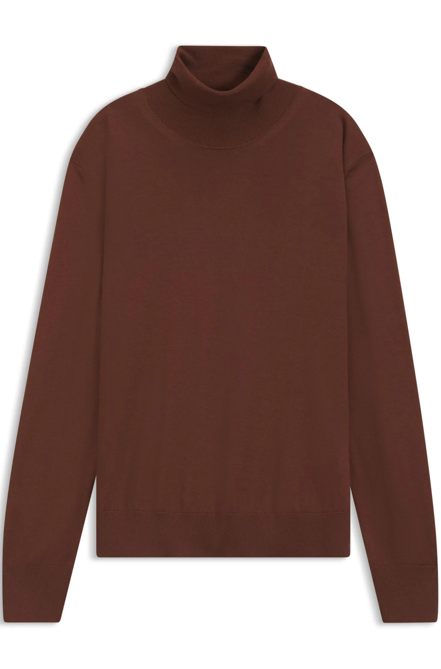 Rollkragenpullover aus extrafeiner Merinowolle