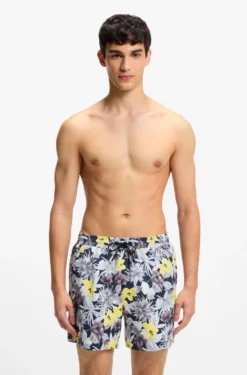 Schnell trocknende Badeshorts mit Allover-Print