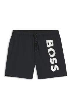 Schnell trocknende Badeshorts mit aufgedrucktem Logo