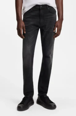 Schwarze Extra Slim-Fit Jeans aus Stretch-Denim