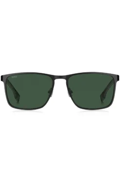 Schwarze Sonnenbrille mit Gummi-Bügeln