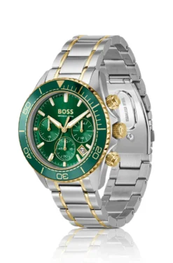 Sealiner zweifarbiger Chronograph mit grünem Zifferblatt