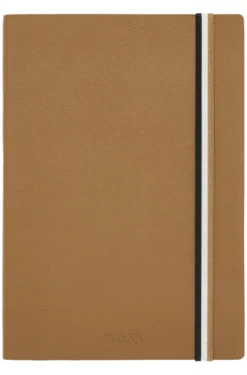 Set aus camelfarbenem DIN-A5-Notizbuch und Tintenroller
