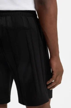 Shorts aus Baumwoll-Jersey mit matten und glänzenden Streifen