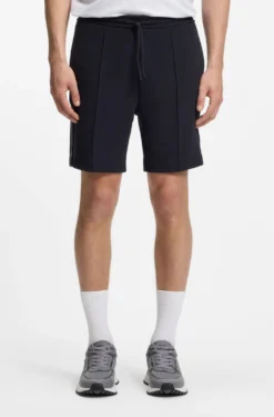 Shorts aus Baumwoll-Mix mit Paspeln
