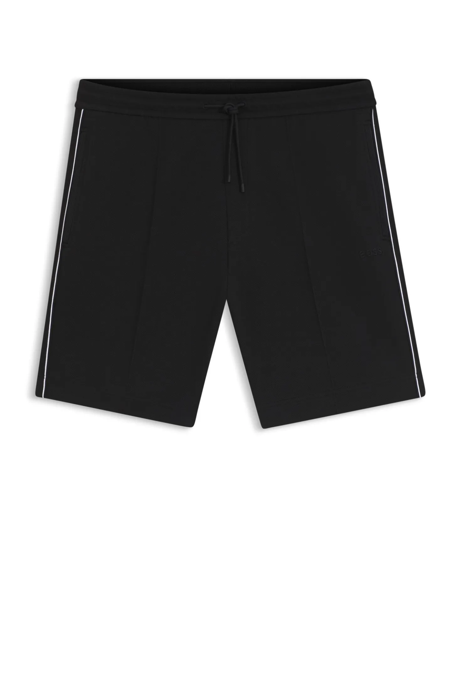 Shorts aus Baumwoll-Mix mit Paspeln