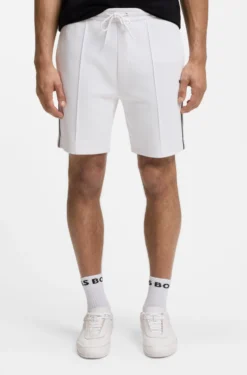 Shorts aus Baumwoll-Mix mit Paspeln