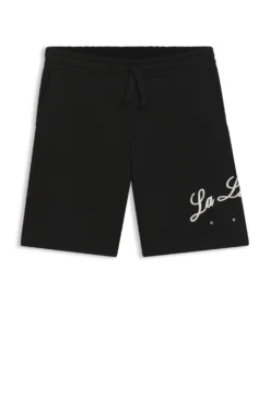 Shorts aus Baumwoll-Terry mit Logo-Artwork