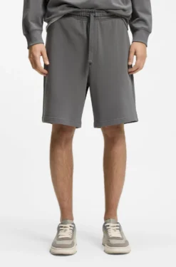 Shorts aus Baumwoll-Terry mit Logo-Print