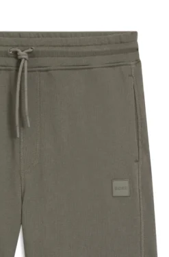 Shorts aus Baumwoll-Terry mit Logo-Patch