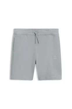 Shorts aus Baumwoll-Terry mit Logo-Patch