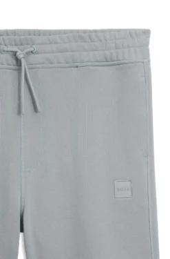 Shorts aus Baumwoll-Terry mit Logo-Patch