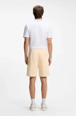 Shorts aus Baumwoll-Terry mit Logo-Patch