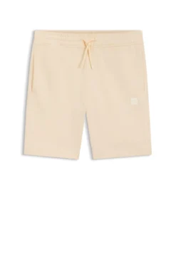 Shorts aus Baumwoll-Terry mit Logo-Patch