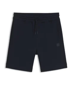 Shorts aus Baumwoll-Terry mit Logo-Patch