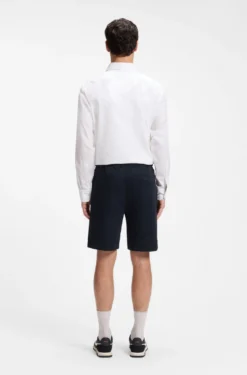 Shorts aus Baumwoll-Terry mit Logo-Patch