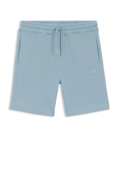 Shorts aus Baumwoll-Terry mit Logo-Patch