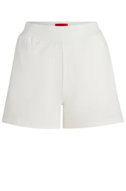 Shorts aus elastischem Gewebe mit Logo-Print