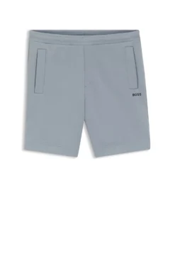 Shorts aus Piqué-Jersey im Baumwoll-Mix mit Logo-Stickerei