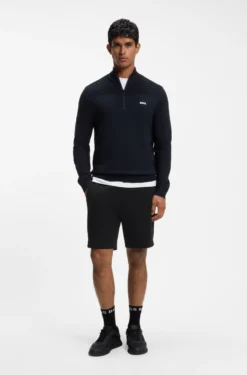 Shorts aus Piqué-Jersey im Baumwoll-Mix mit Logo-Stickerei