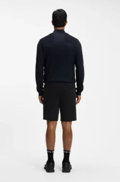 Shorts aus Piqué-Jersey im Baumwoll-Mix mit Logo-Stickerei