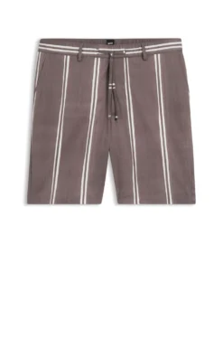 Shorts aus Stretch-Baumwolle mit Druckmuster