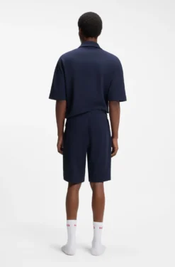 Shorts aus Stretch-Baumwolle mit Logo-Tape