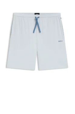 Shorts aus Stretch-Baumwolle mit Logo-Stickerei