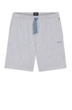 Shorts aus Stretch-Baumwolle mit Logo-Stickerei