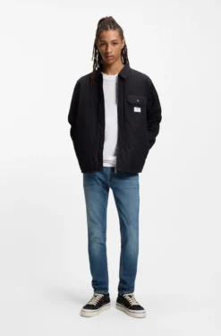 Skinny-Fit Jeans aus blauem Stretch-Denim