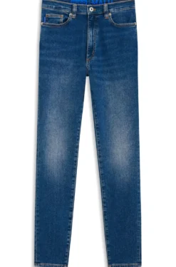 Skinny-Fit Jeans aus mittelblauem Stretch-Denim