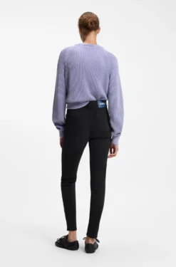 Skinny-Fit Jeans aus schwarzem Stretch-Denim